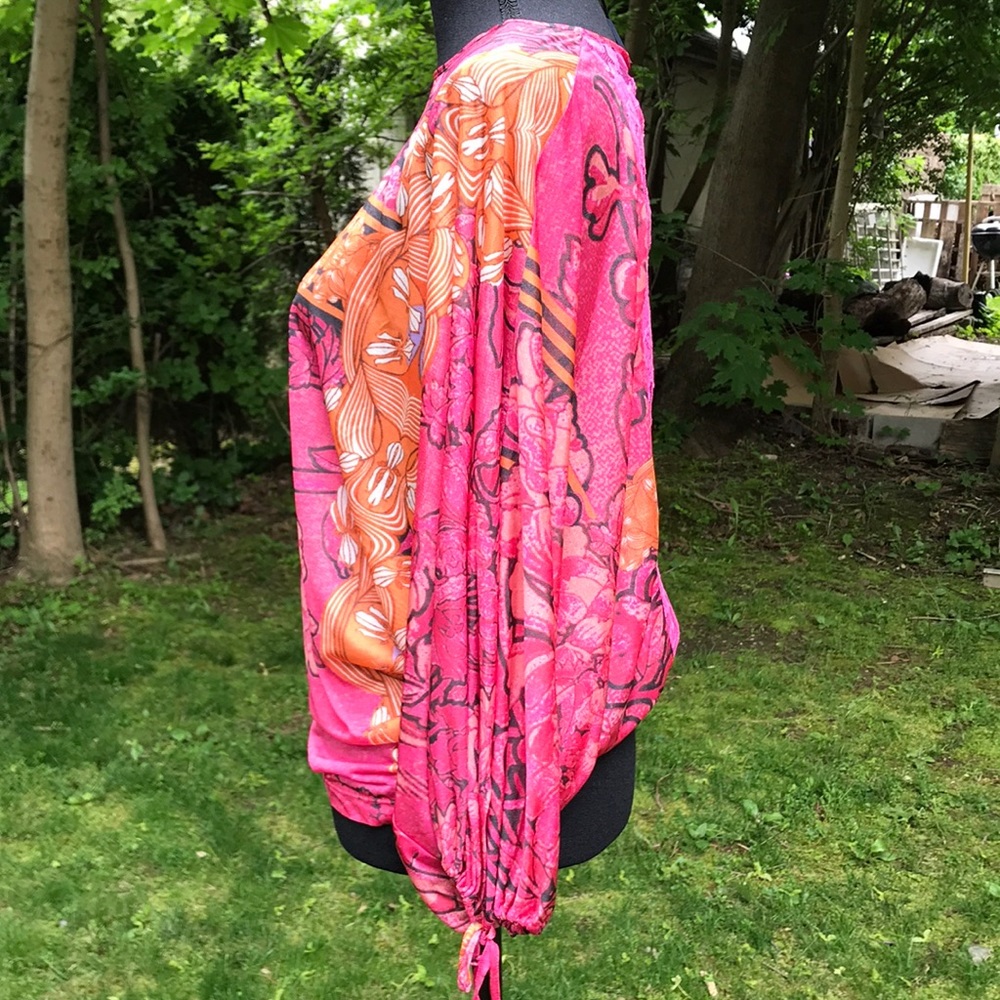 Class By Roberto Cavalli Asymmetrical Sleeve Top - image 4